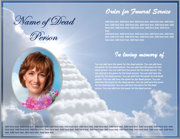 Funeral Pamphlet Template Free Funeral Brochure Template Word Templates
