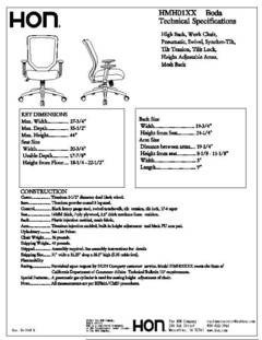 Furniture Spec Sheet Template Hon Boda High Back Mesh Task Chair 44 H X 27 34 W X 35 12