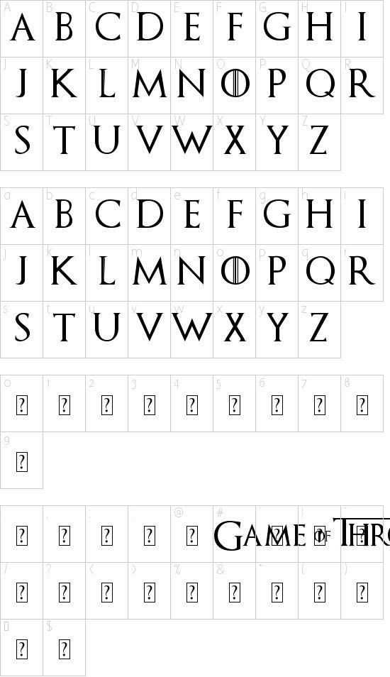Game Of Thrones Fonts Game Of Thrones Font Geek