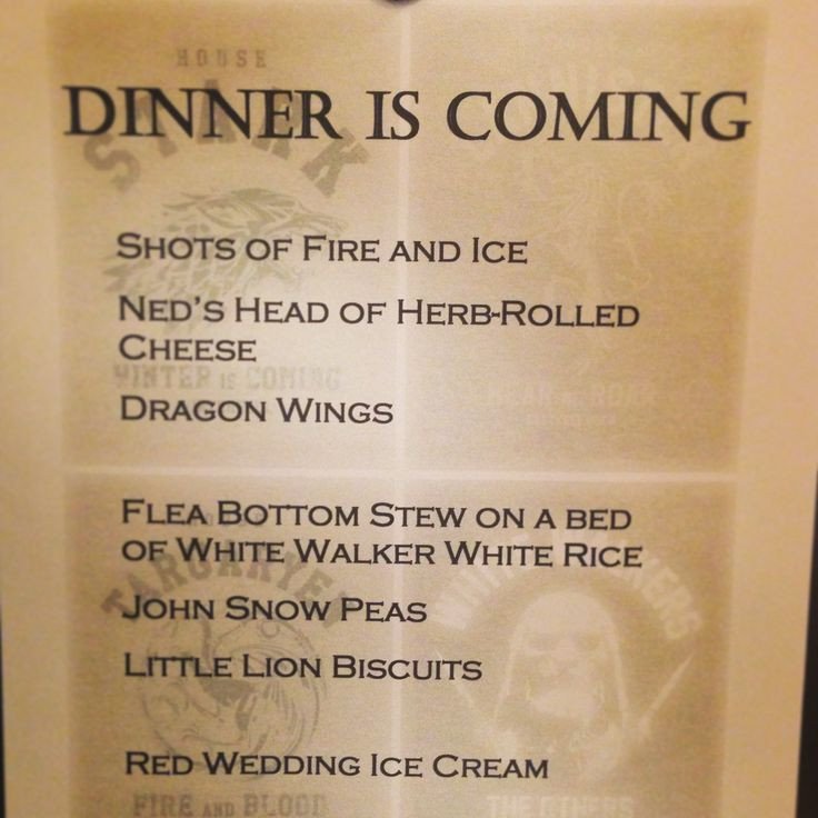 Game Of Thrones Menu Template 17 Best Images About Party Ideas On Pinterest