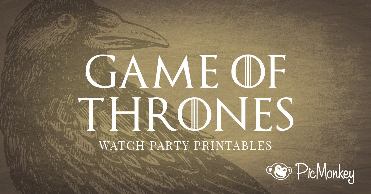 Game Of Thrones Menu Template Free Printables for Your Game Of Thrones Watch Party