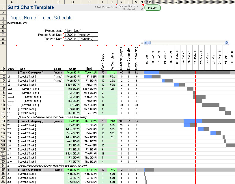 Gantt Chart Excel Template Free Gantt Chart Template for Excel