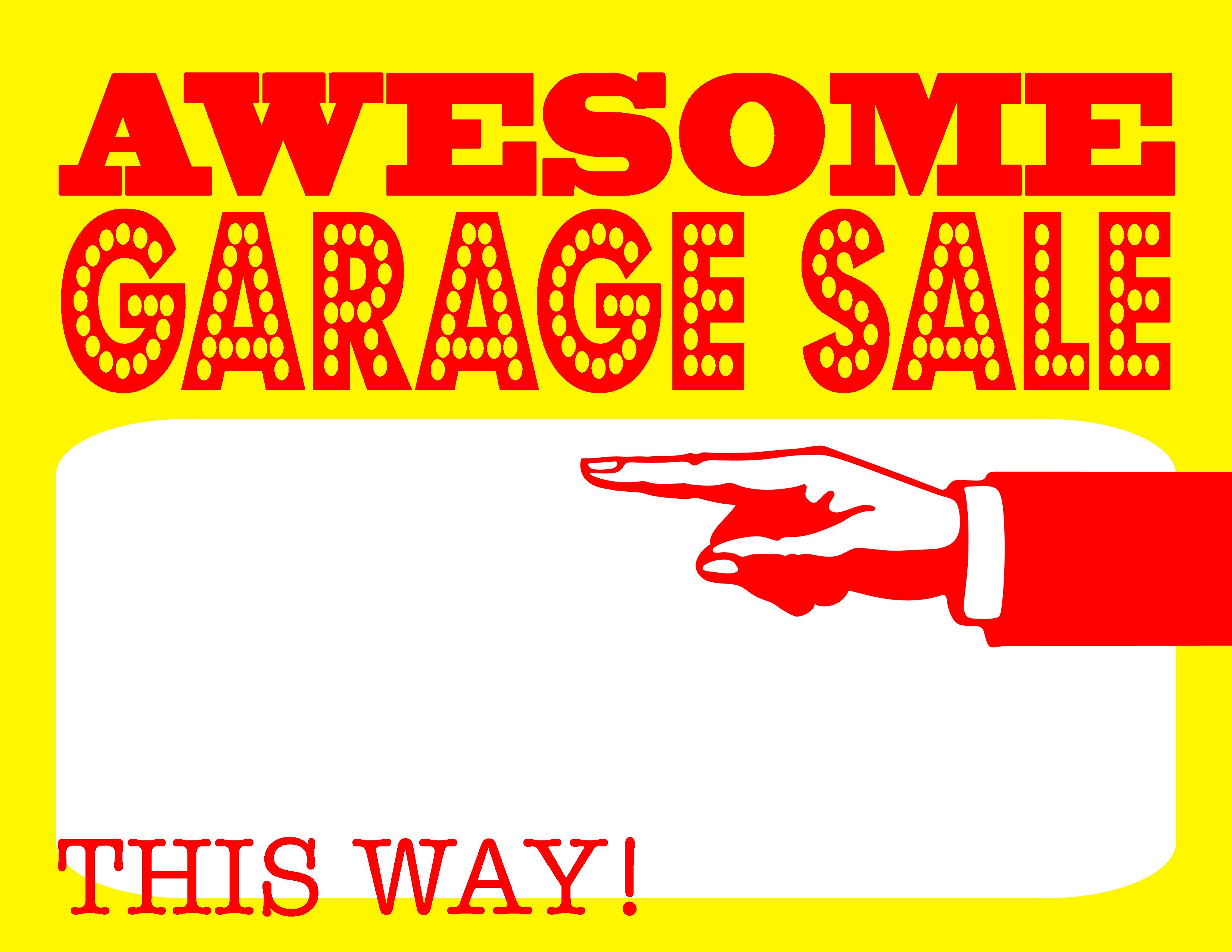 Garage Sale Sign Template Diy Printable Awesome Garage Sale Signs