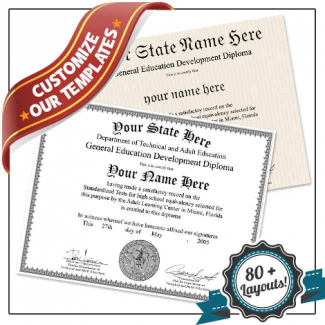 Ged Certificate Template Download Fake Ged Diploma Template All 50 Us States Plus Canada