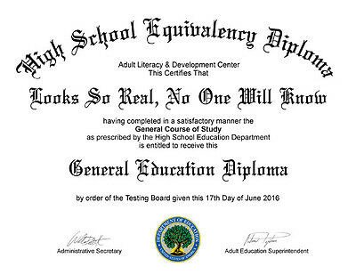 Ged Certificate Template Download Fake Ged High School Diploma $39 95