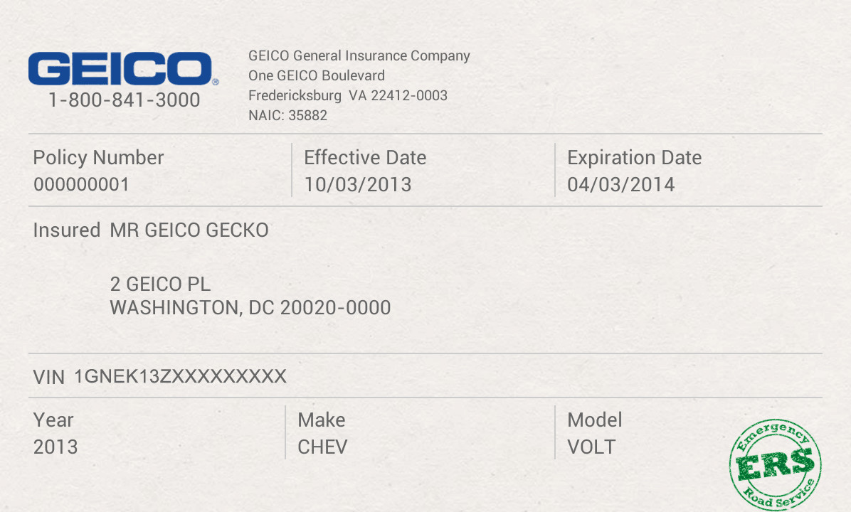 30 Geico Insurance Card Template Download