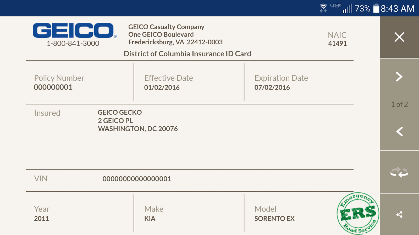 Geico Insurance Card Template Download Geico Mobile android Apps On Google Play