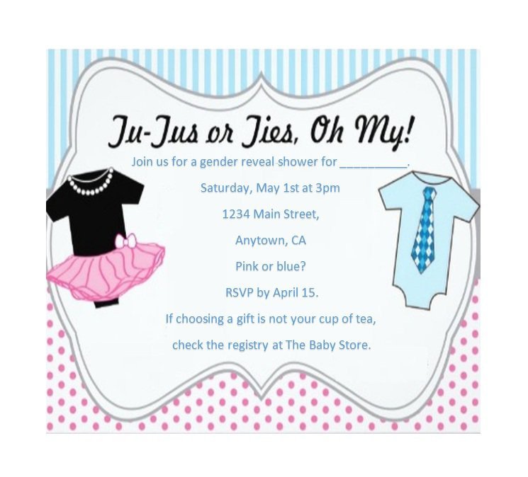 Gender Reveal Invitation Template 17 Free Gender Reveal Invitation Templates Template Lab