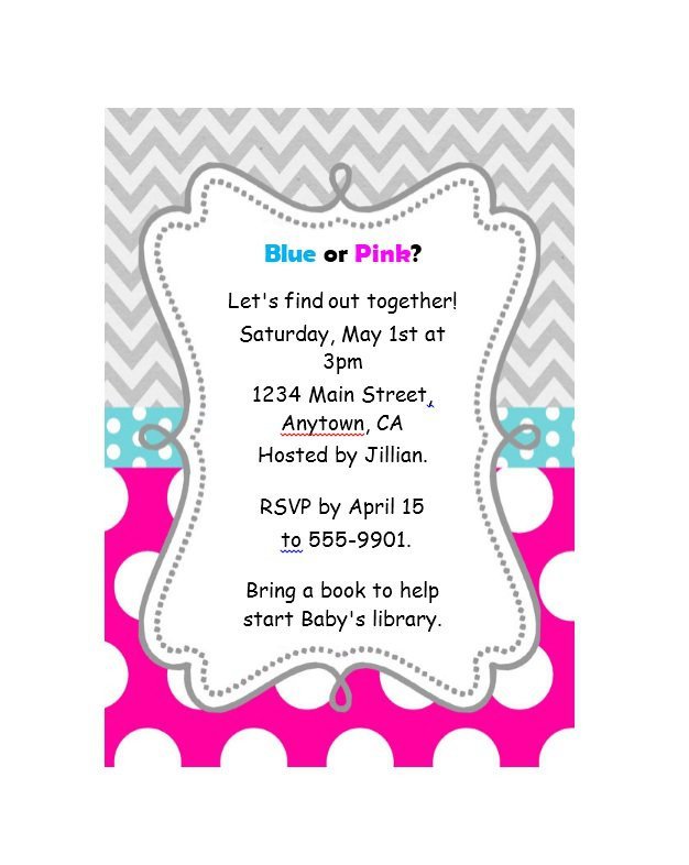 Gender Reveal Invitation Template 17 Free Gender Reveal Invitation Templates Template Lab