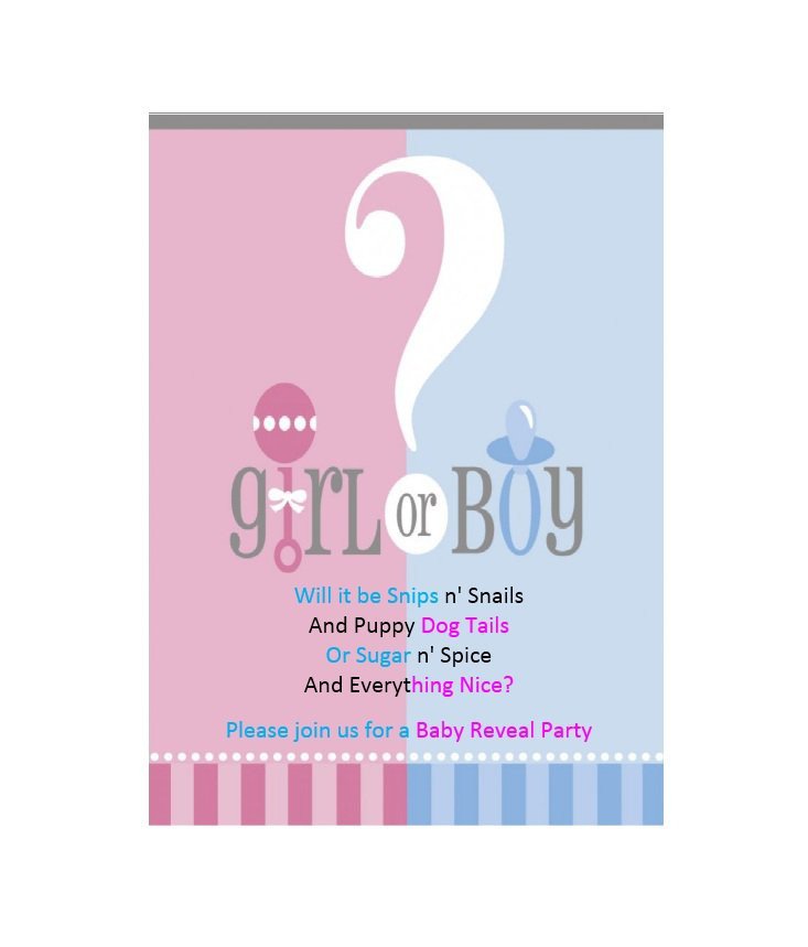 Gender Reveal Invitation Template 17 Free Gender Reveal Invitation Templates Template Lab