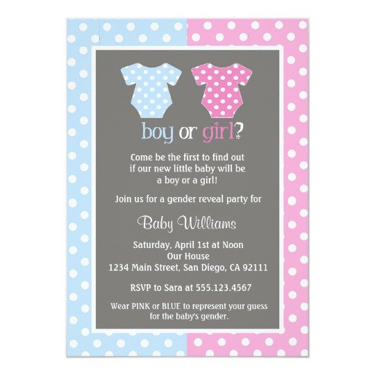 Gender Reveal Invitation Template Gender Reveal Party Baby Shower Invitations