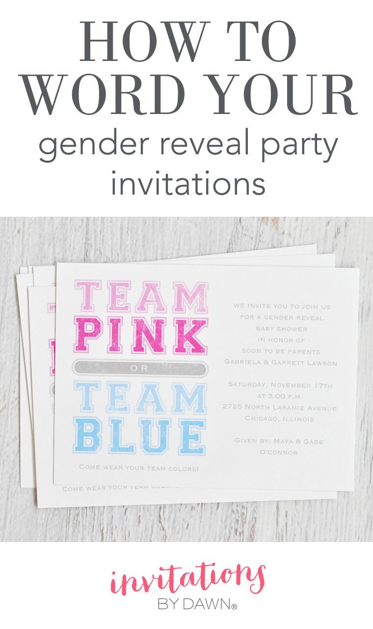 Gender Reveal Invitation Wording How to Word Gender Reveal Invitations