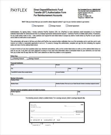 Generic Direct Deposit form Printable Direct Deposit form Samples 8 Free Documents