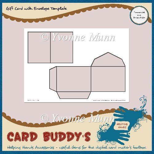 Gift Card Envelope Template Gift Card with Envelope Template – Cu Pu £1 80 Instant