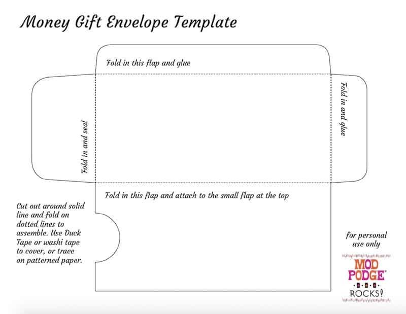 Gift Card Envelope Template Three Duck Tape Graduation Crafts Mod Podge Rocks