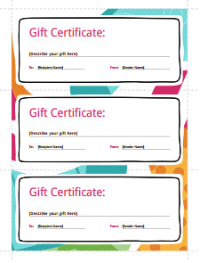 Gift Certificate Template Pages Gift Certificate Template Free Download Create Fill