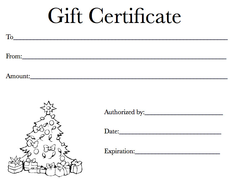 Gift Certificate Template Pages Holiday Gift Certificate Template