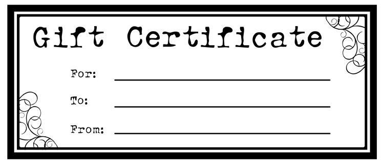 Gift Certificate Template Pages Printable T Certificates for Homemade Ts