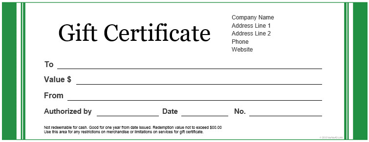Gift Certificate Template Word Custom Gift Certificate Templates for Microsoft Word