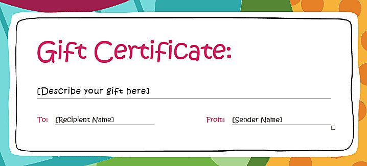 Gift Certificate Template Word Custom Gift Certificate Templates for Microsoft Word