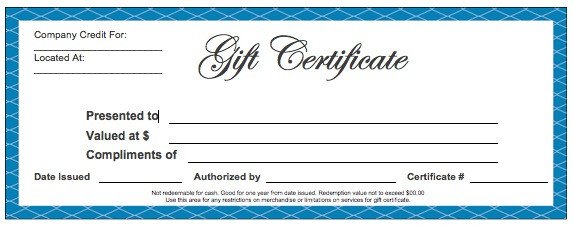 Gift Certificate Template Word Download Blank Gift Certificate Templates Wikidownload