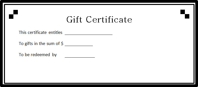 Gift Certificate Template Word Gift Certificate Template