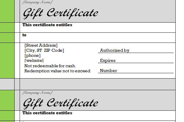 Gift Certificate Template Word Gift Certificate Template Word