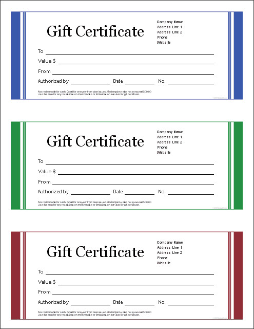 Gift Certificate Templates Free Free Gift Certificate Template and Tracking Log