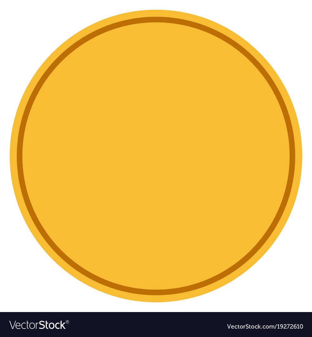 Gold Coin Template Printable Round Template Gold Coin Royalty Free Vector Image