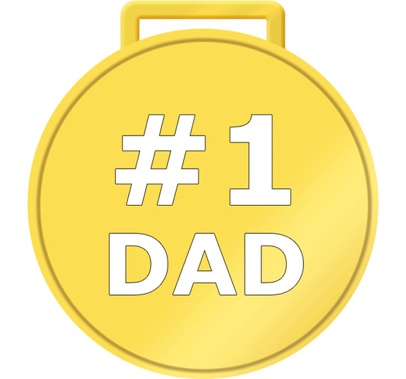 Gold Medal Printable Gold Medals 1 Dad In White Free Printable