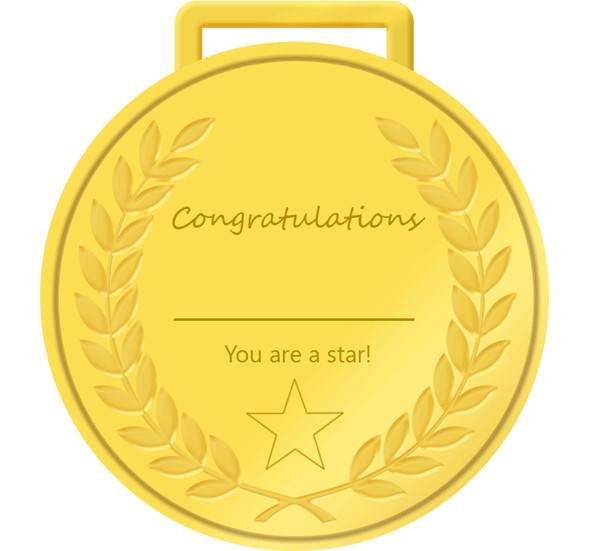 Gold Medal Printable Gold Medals You are A Star Free Printable