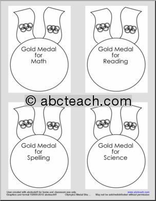 Gold Medal Printable Olympic Medals Olympic theme Gold Medal Printable