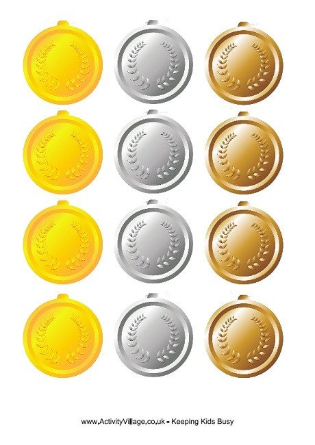 Gold Medal Printable Olympic Medals to Print