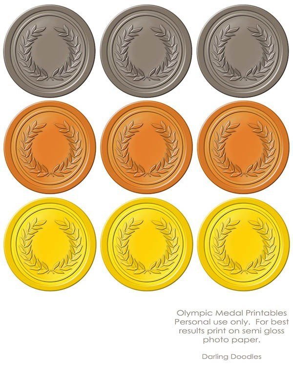 Gold Medal Printable Olympic Printables B Lovely events