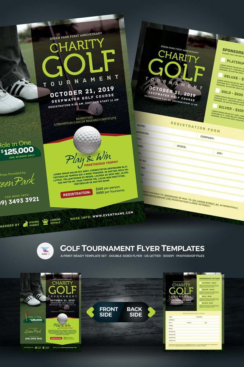 Golf tournament Flyer Template Golf tournament Flyer Psd Template