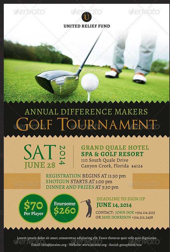 Golf tournament Flyer Templates 48 Fundraiser Flyer Templates Psd Eps Ai Word