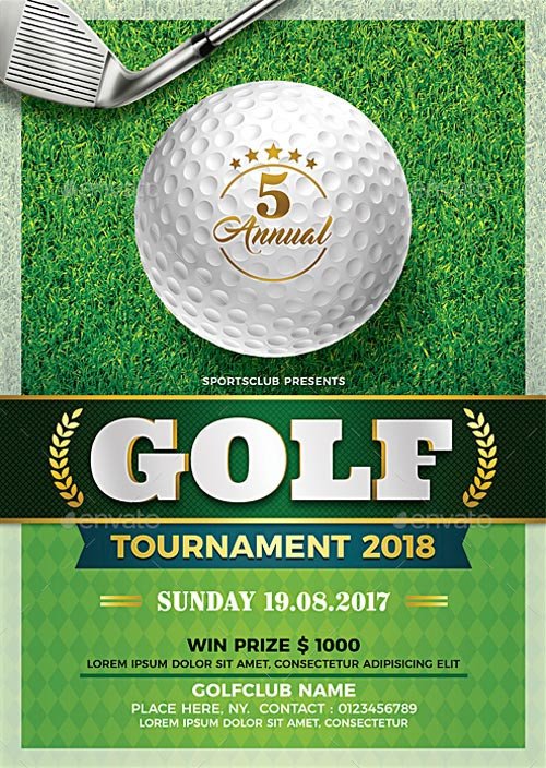 Golf tournament Flyer Templates Golf tournament Flyer Template Flyer for Sport events