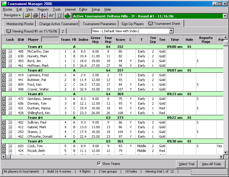 Golf tournament Template Excel Golfsoftware Golf tournament software