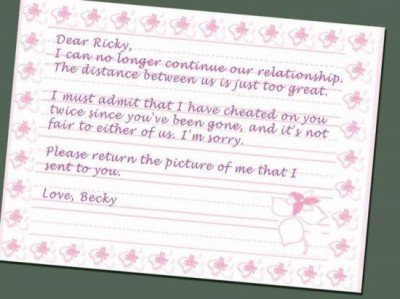 Goodbye Break Up Letter Break Up Goodbye Letter