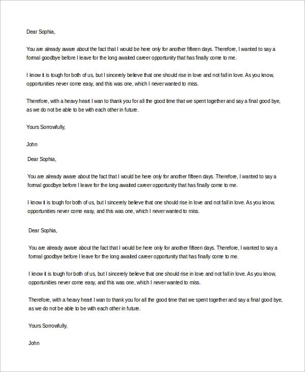 Goodbye Break Up Letter Sample Goodbye Letter 8 Examples In Word Pdf Goodbye Break Up Letter Sample Goodbye Letter 8 Examples In Word Pdf