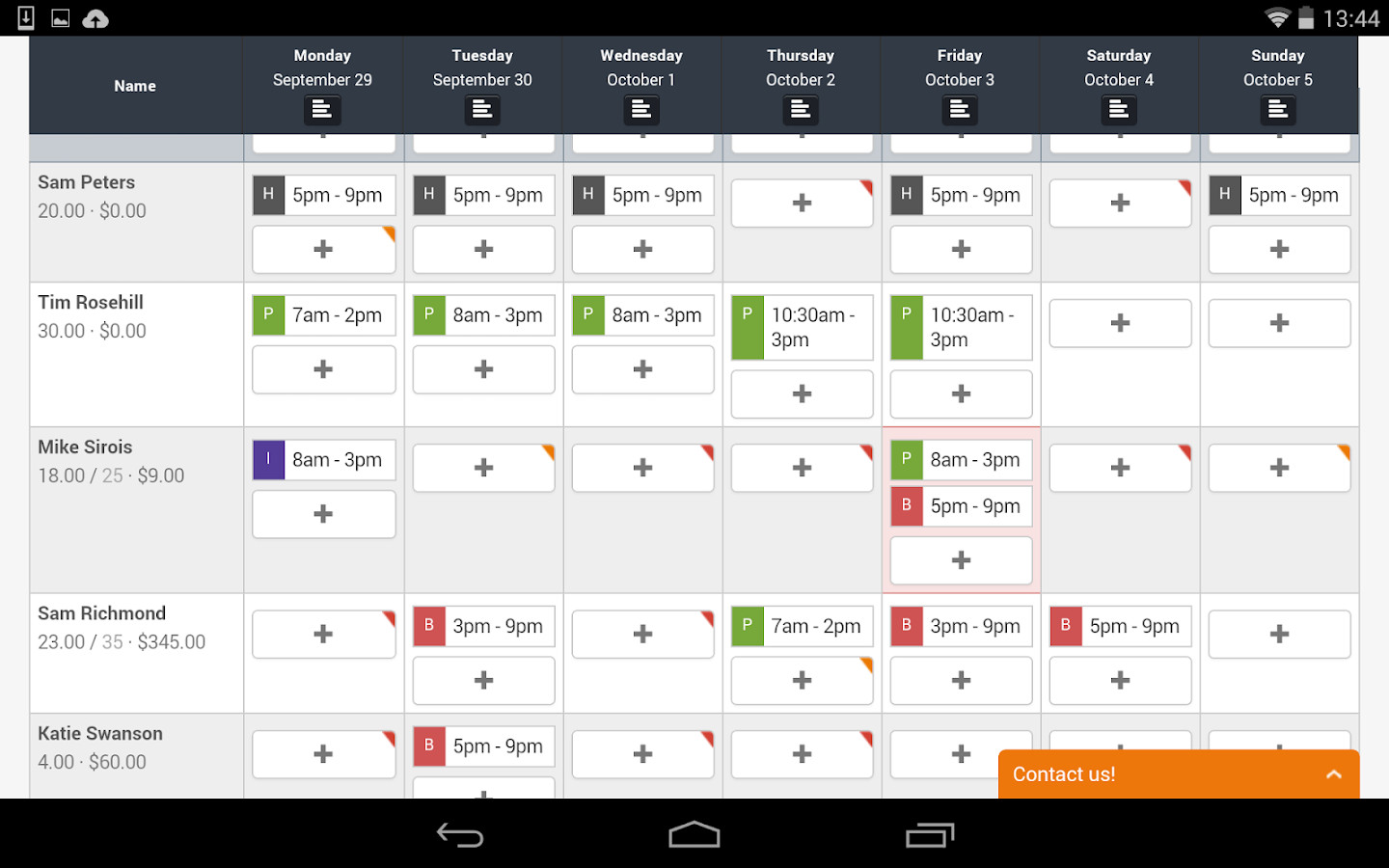 Google Docs Employee Schedule Template 7shifts Employee Scheduling android Apps On Google Play