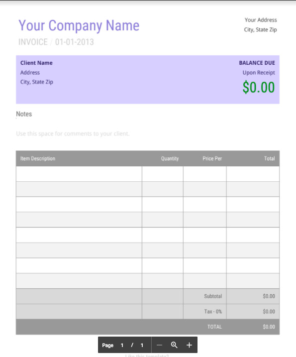 Google Docs Receipt Template top 5 Best Invoice Templates to Use for Business