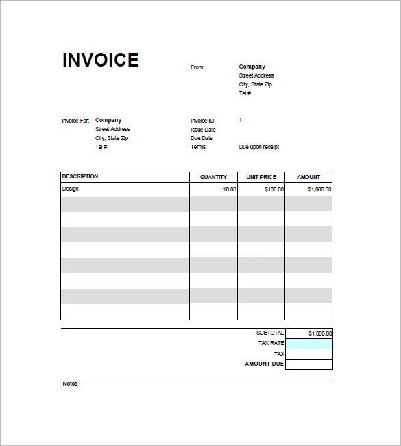 Google Sheets Invoice Templates Google Invoice Template 25 Free Word Excel Pdf format