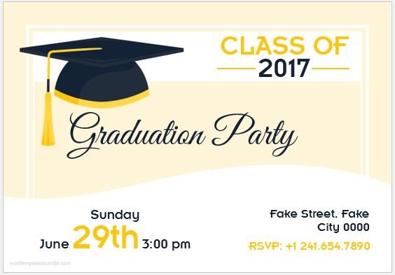 Graduation Invitation Templates Microsoft Word 10 Best Graduation Party Invitation Card Templates Ms Word