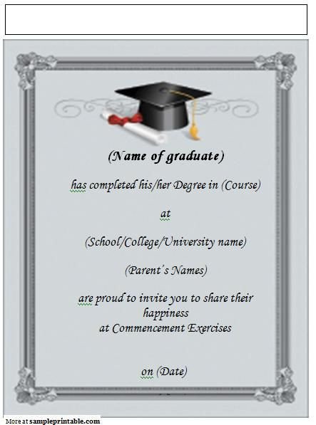 Graduation Invitation Templates Microsoft Word 22 Best Grad Announcements Images On Pinterest