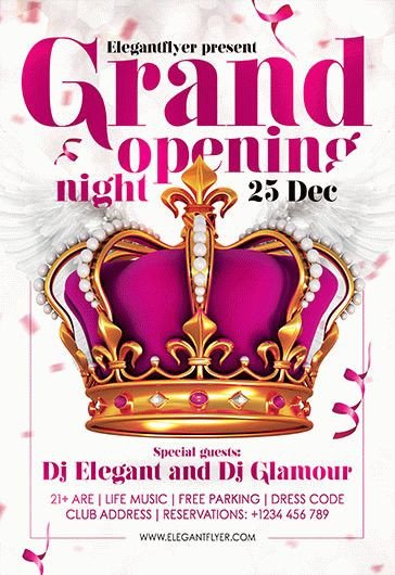 Grand Opening Flyer Template Free Free Grand Opening Night Flyer Template – by Elegantflyer