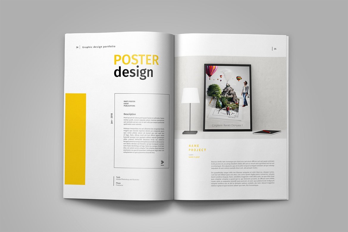 Graphic Design Portfolio Template Graphic Design Portfolio Template In Brochure Templates On