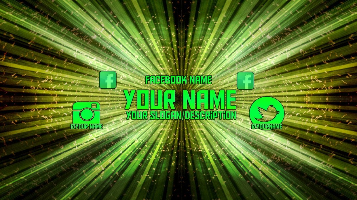 Green Channel Art Green Youtube Channel Art Template for Shop Cc 20