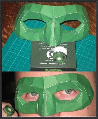 Green Lantern Mask Template [new Paper Craft] Green Lantern Mask Papercraft Free