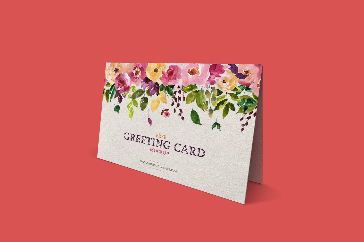 Greeting Card Mockup Free Free Standing Greeting Card Mockup